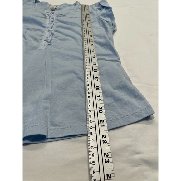 La Vie Rebecca Taylor Womens Ruffled Henley Shirt Top - Picture 6 of 8